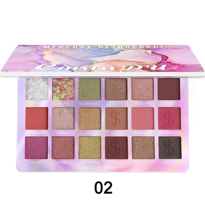 18 cores brilhantes Paleta de sombras - Image 2