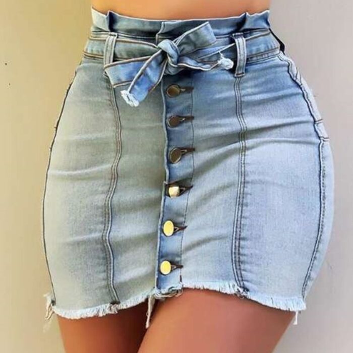 Saia jeans com botões - Image 5