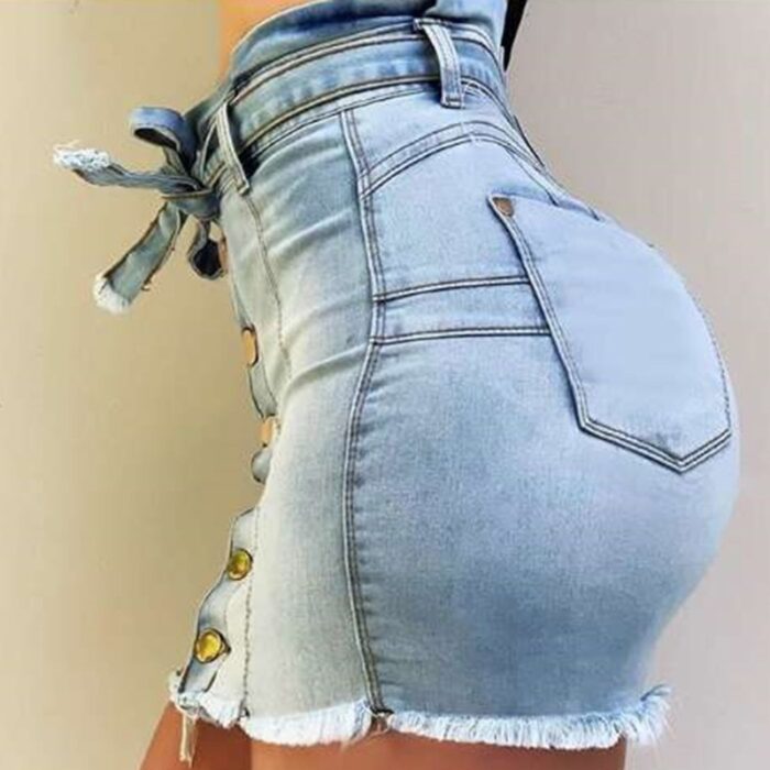 Saia jeans com botões - Image 4